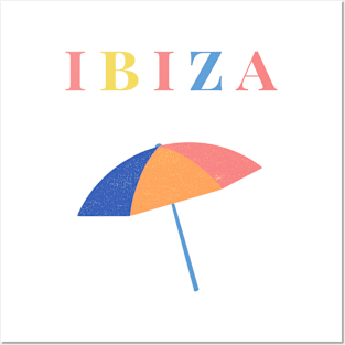 Ibiza Pastel colour Spanish Holiday Design Posters and Art